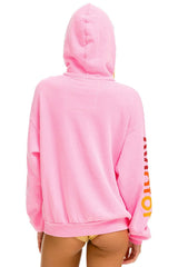 AVIATOR NATION HAMPTONS RELAXED PULLOVER HOODIE - NEON PINK
