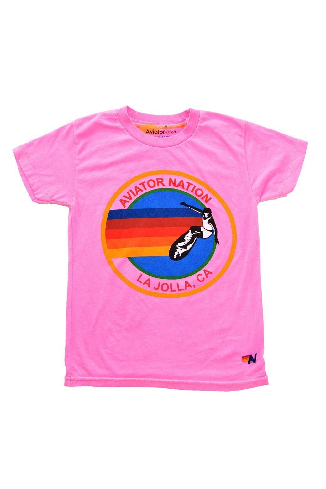 AVIATOR NATION LA JOLLA KIDS TEE - NEON PINK