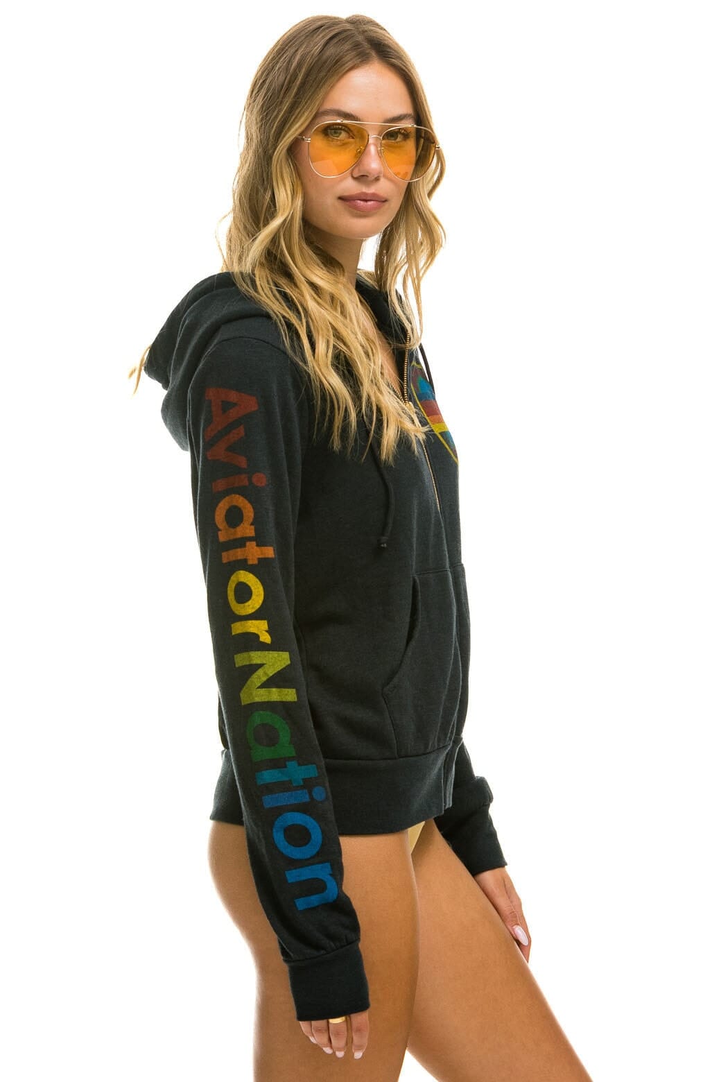 AVIATOR NATION LAGUNA BEACH HOODIE - CHARCOAL