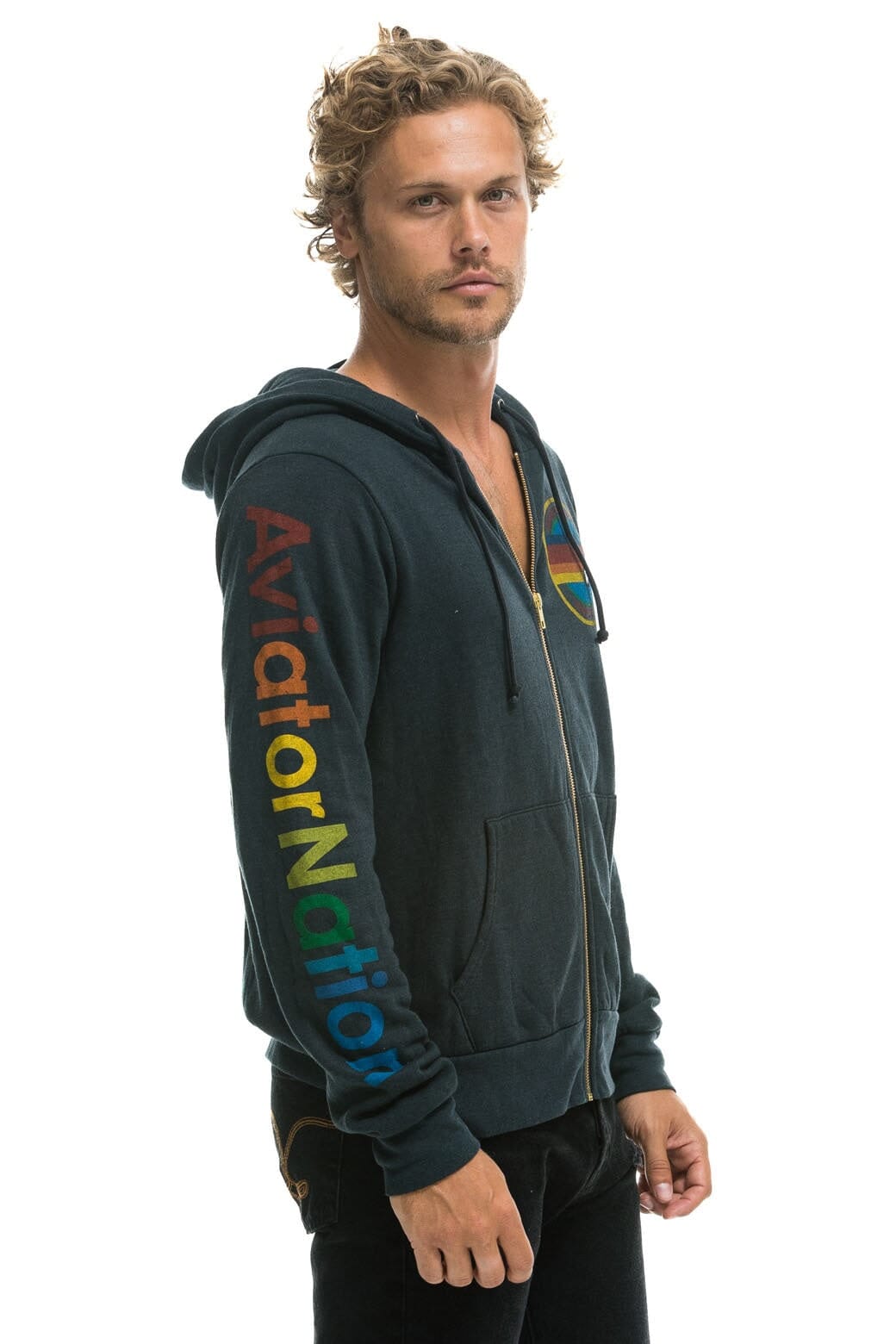 AVIATOR NATION MALIBU HOODIE - CHARCOAL