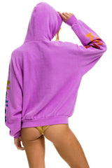 AVIATOR NATION MANHATTAN BEACH RELAXED PULLOVER HOODIE - NEON PURPLE