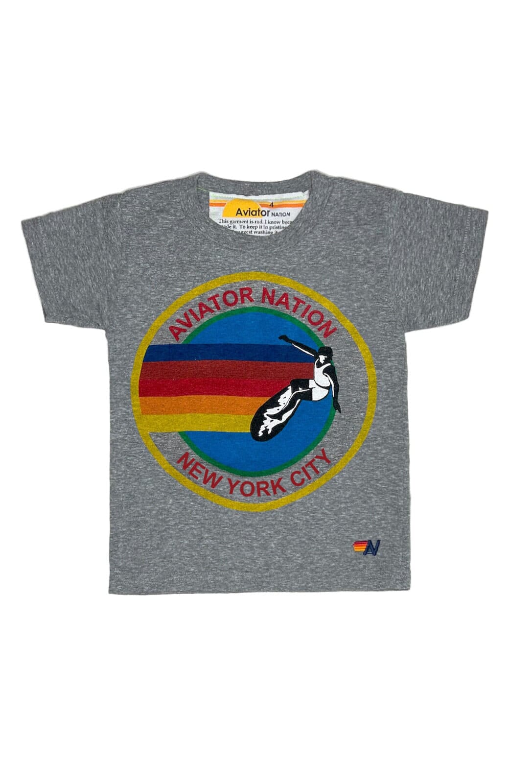 KID'S AVIATOR NATION NEW YORK CITY TEE - HEATHER