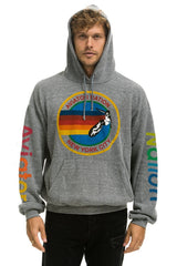 AVIATOR NATION NEW YORK CITY RELAXED PULLOVER HOODIE - HEATHER GREY