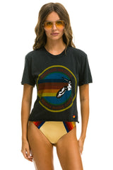 AVIATOR NATION NORTH SHORE BOYFRIEND TEE - CHARCOAL