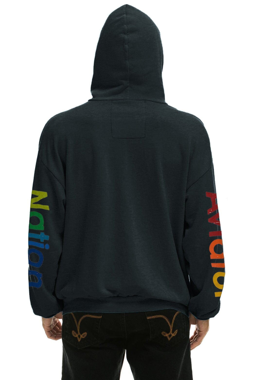 AVIATOR NATION SAN FRANCISCO RELAXED PULLOVER HOODIE - CHARCOAL