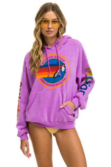 AVIATOR NATION SAN FRANCISCO RELAXED PULLOVER HOODIE - NEON PURPLE