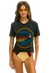 AVIATOR NATION VAIL BOYFRIEND TEE - CHARCOAL