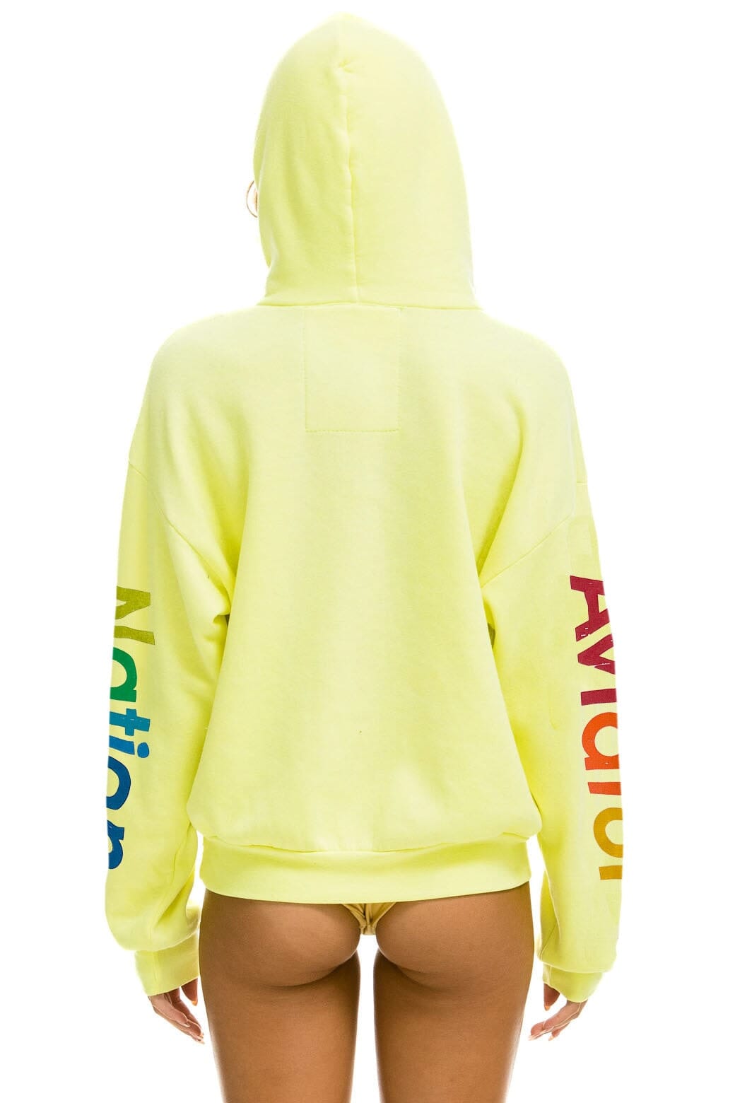 AVIATOR NATION VAIL RELAXED PULLOVER HOODIE - NEON YELLOW