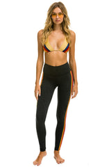 FULL LENGTH HI-RISE 5 STRIPE LEGGINGS - CHARCOAL