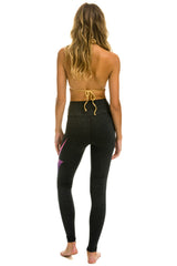 FULL LENGTH HI-RISE BOLT FADE LEGGINGS - CHARCOAL // PINK PURPLE