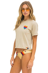 HEART STITCH 5 BOYFRIEND TEE - SAND