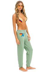 LOGO STITCH SWEATPANTS - SAGE