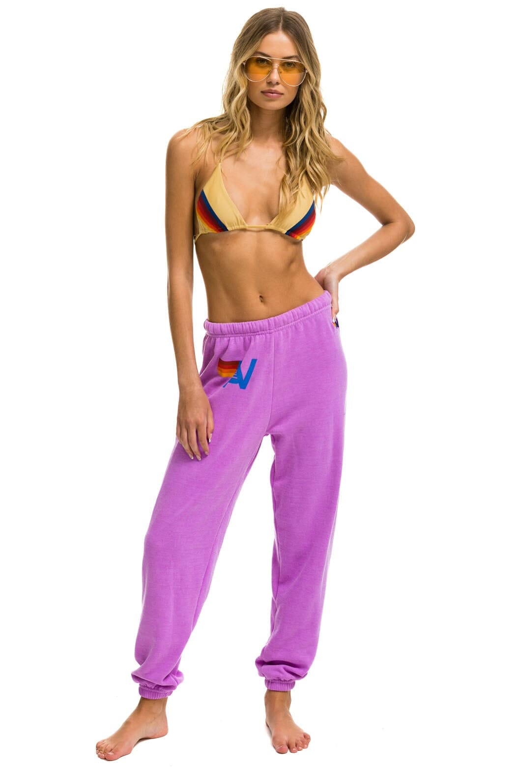 LOGO SWEATPANTS - NEON PURPLE