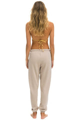 5 STRIPE SWEATPANTS - SAND // RAINBOW WHITE