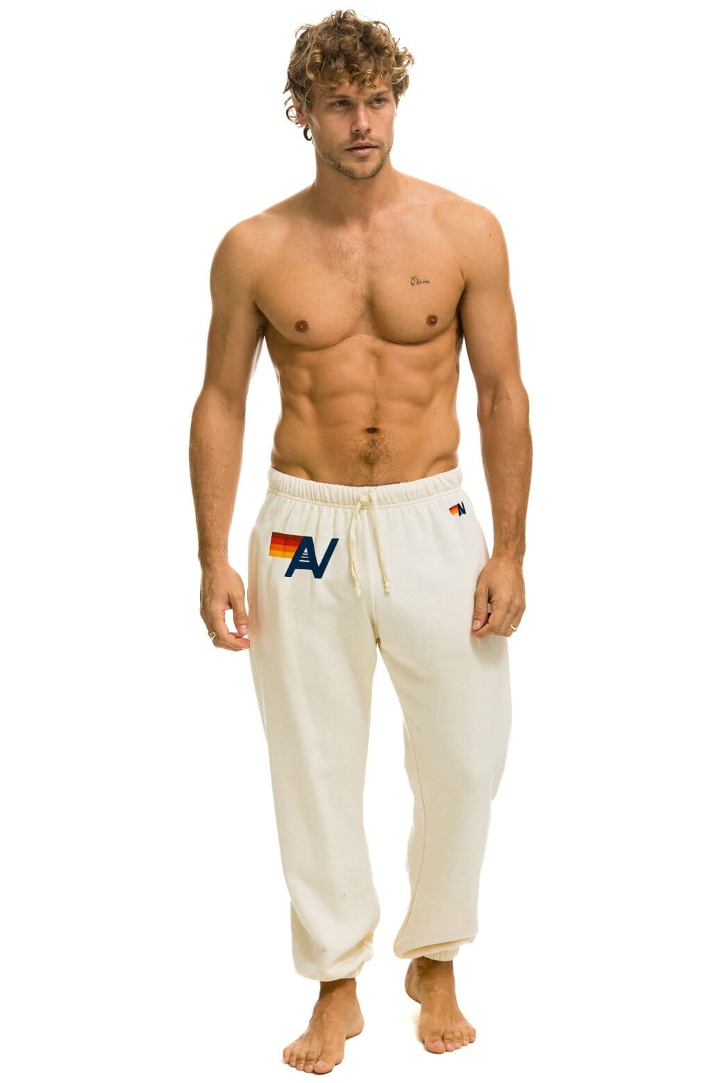 LOGO SWEATPANTS - VINTAGE WHITE