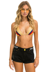 LOW RISE ROCKER JEAN SHORTS - VINTAGE BLACK