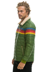 4 STRIPE JACKET - GARDEN GREEN