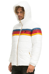 4 STRIPE LUXE TREKKER JACKET - GLOSSY WHITE