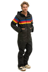 MEN'S 4 STRIPE WAX POWDER SUIT - BLACK