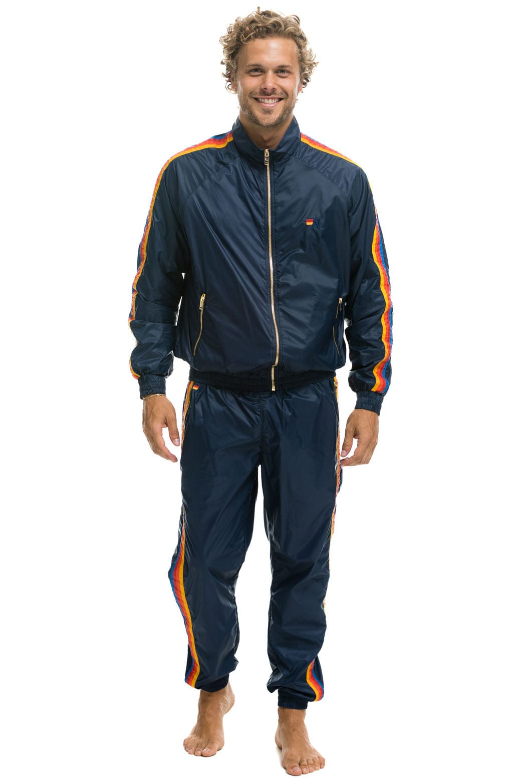 MEN'S 4 STRIPE WIND PANT - NAVY