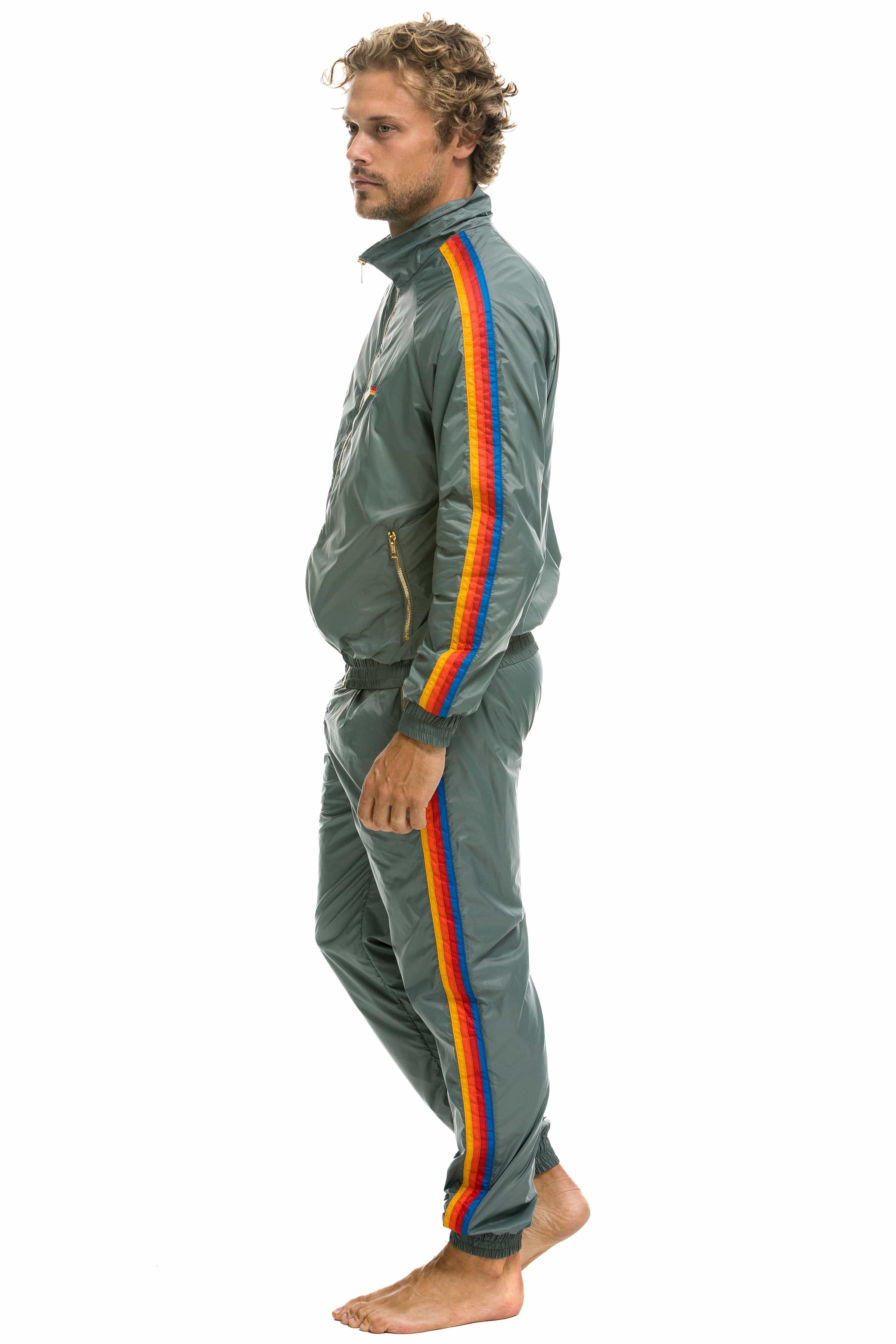 MEN'S 4 STRIPE WIND PANT - SEDONA GREY