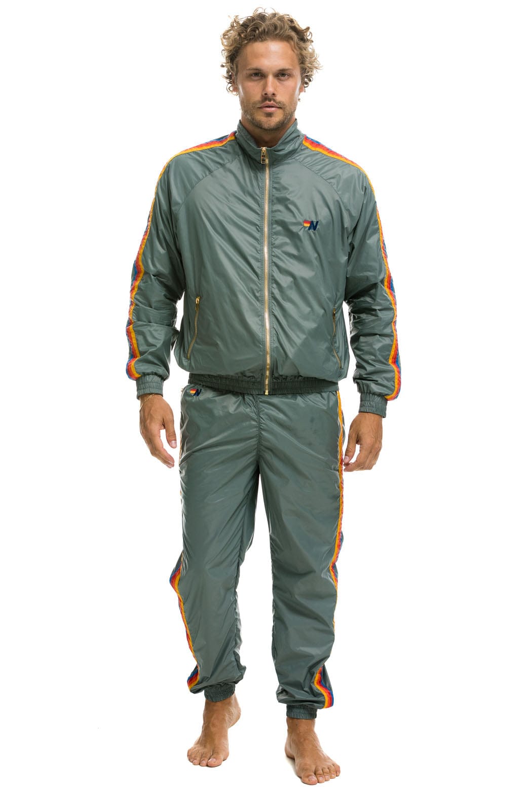 MEN'S 4 STRIPE WIND PANT - SEDONA GREY