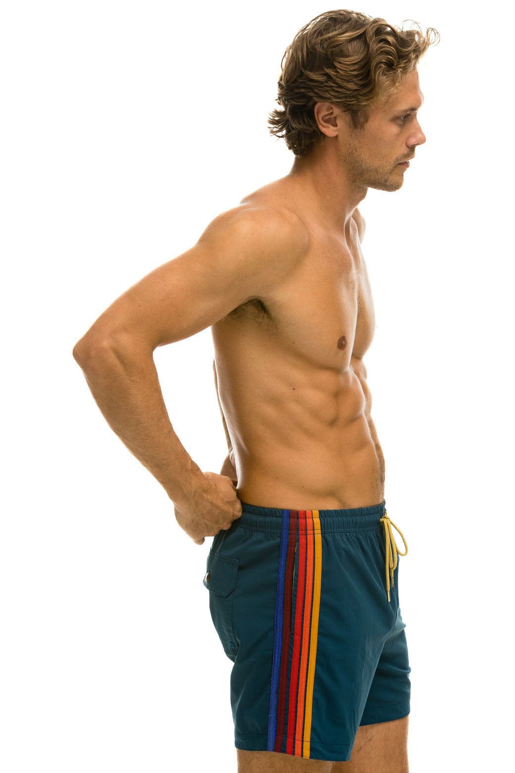 MEN'S 5 STRIPE FLEX SHORTS - DEEP OCEAN