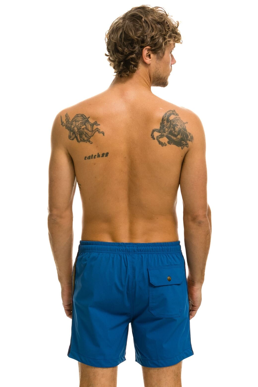 MEN'S 5 STRIPE FLEX SHORTS - SEA