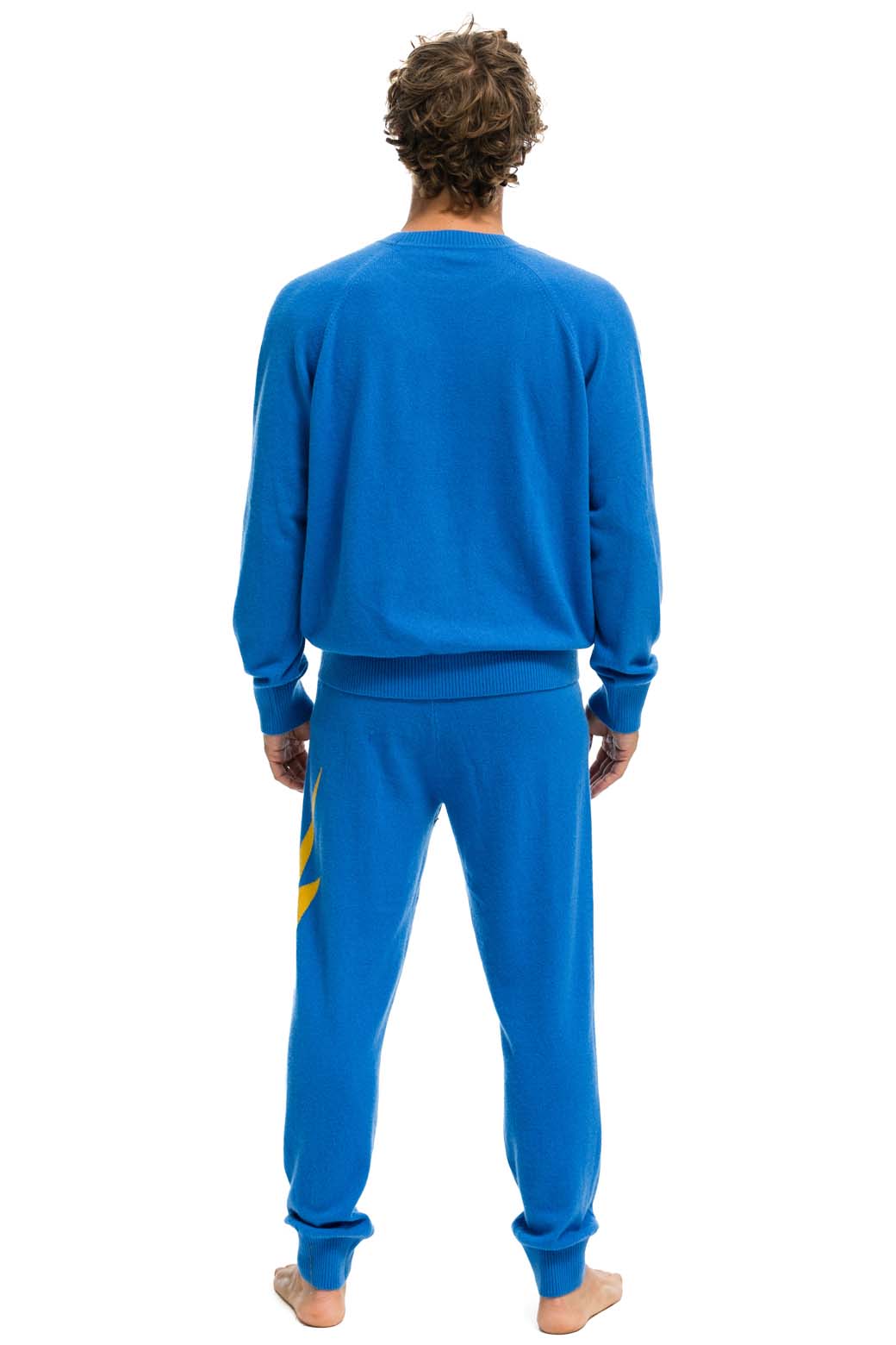 MEN'S BOLT CASHMERE LIGHT SWEATER PANT	- VINTAGE BLUE // GOLD BOLT
