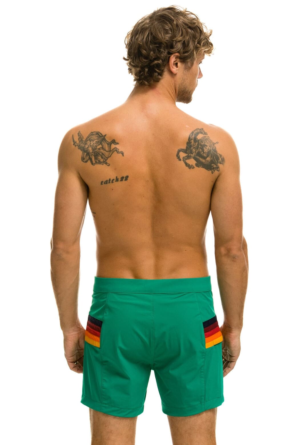 MEN'S HORIZONTAL 5 STRIPE FLEX SHORTS - AMAZON