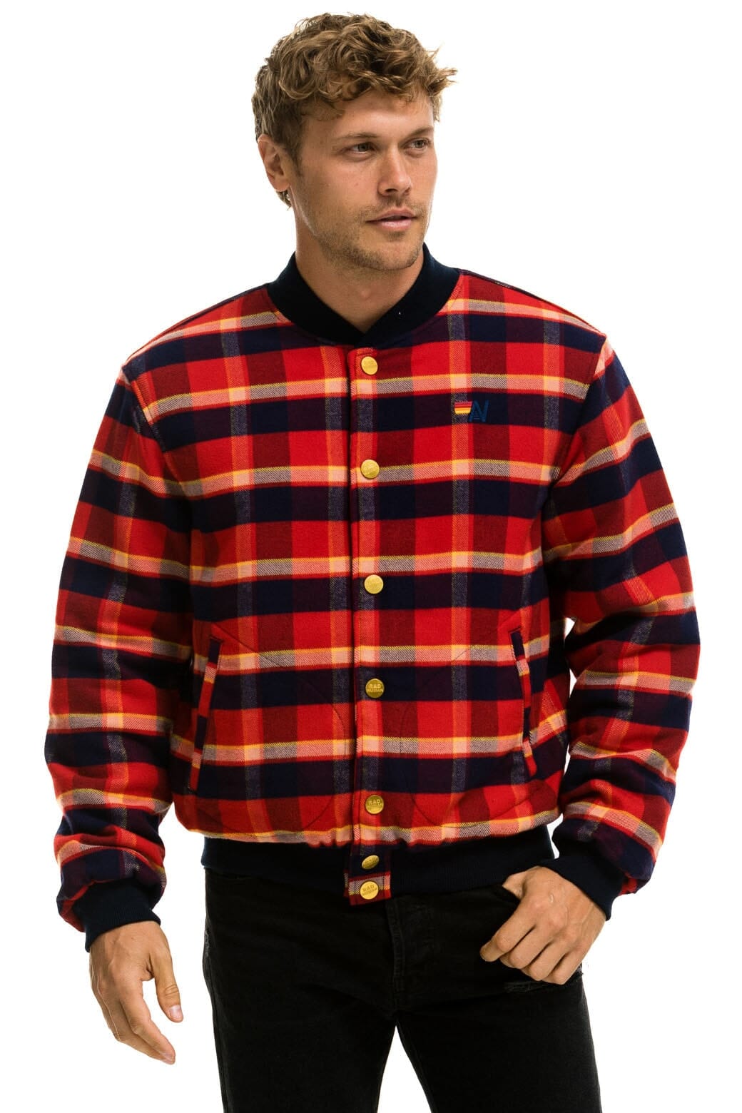 PLAID UNISEX VARSITY JACKET - RUGBY PLAID