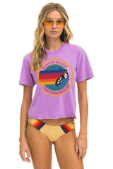 SIGNATURE SAN FRANCISCO BOYFRIEND TEE - NEON PURPLE