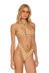 SPARKLE ST TROPEZ SCRUNCH CHEEKY BIKINI BOTTOMS - BLACK BOLT REPEAT