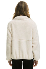 TEDDY APRES HALF ZIP JACKET - VINTAGE WHITE
