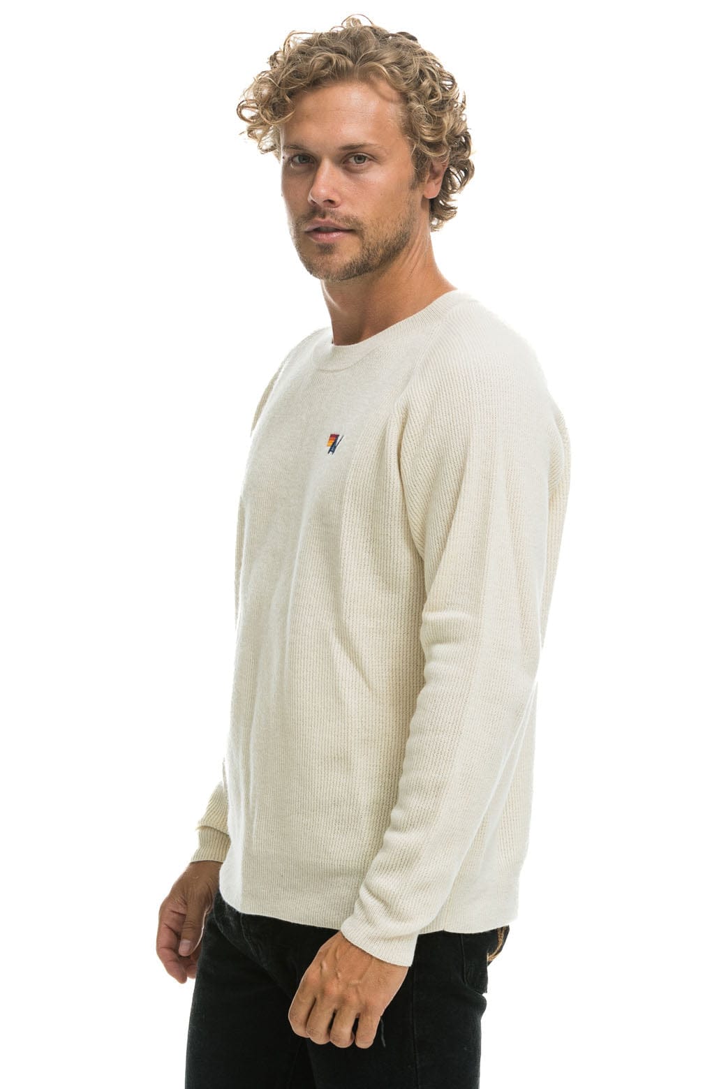 VINTAGE CABIN 2 UNISEX CASHMERE SWEATER - VINTAGE WHITE