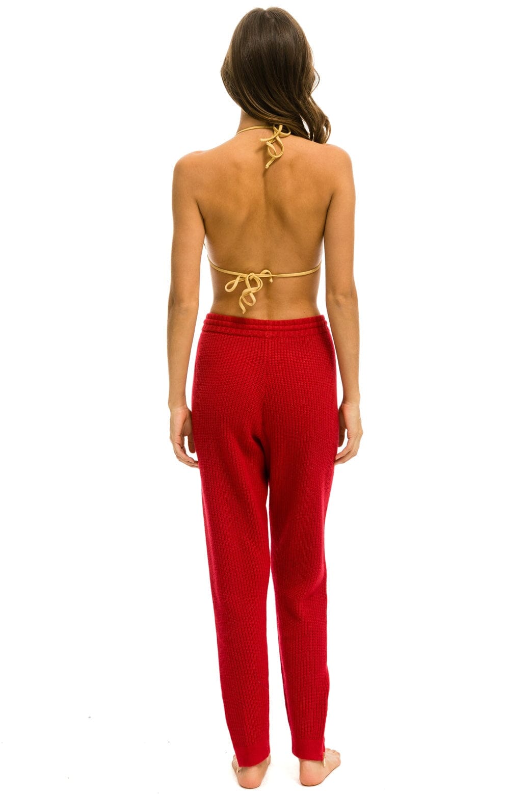 VINTAGE CABIN CASHMERE SWEATER PANT	- CHERRY