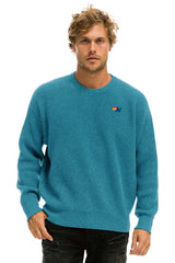 VINTAGE CABIN UNISEX CASHMERE SWEATER - COBALT