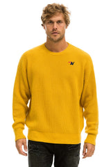 VINTAGE CABIN UNISEX CASHMERE SWEATER - GOLD