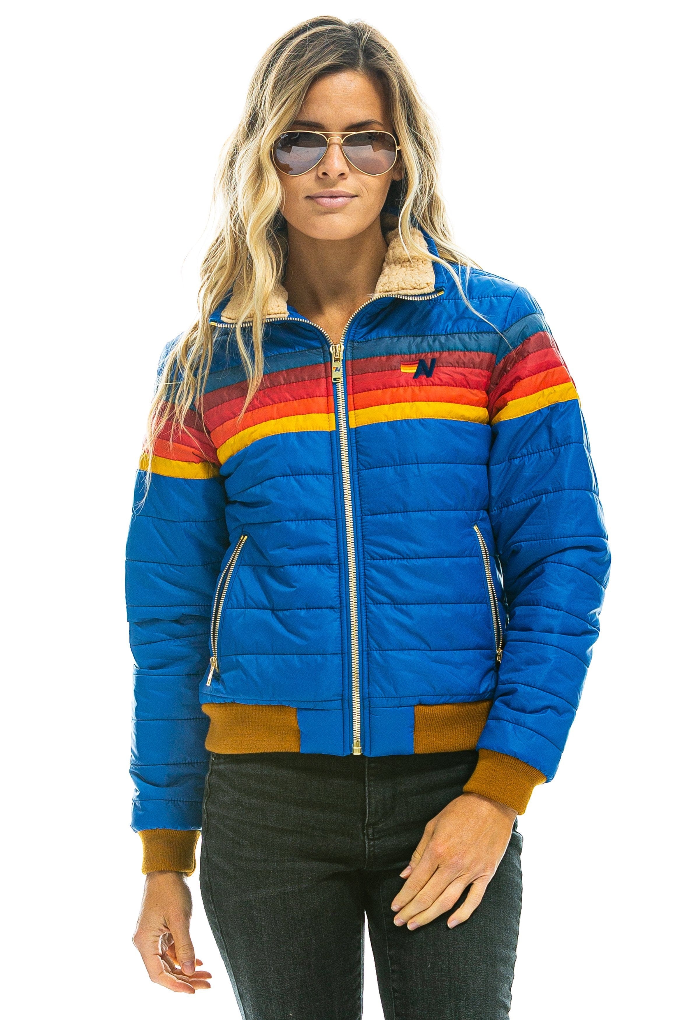 5 STRIPE JACKET -  SNORKEL BLUE