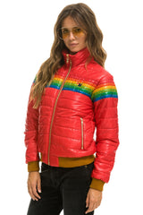 6 STRIPE JACKET -  GLOSSY CHERRY