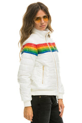 6 STRIPE JACKET -  GLOSSY WHITE