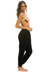 QUILTED SWEATPANTS - BLACK